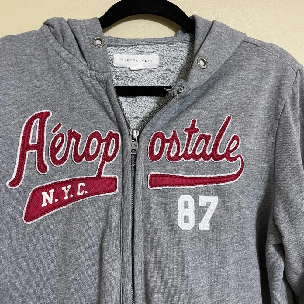 Aeropostale Zip Up Jacket Y2K‎ vintage spell out medium
